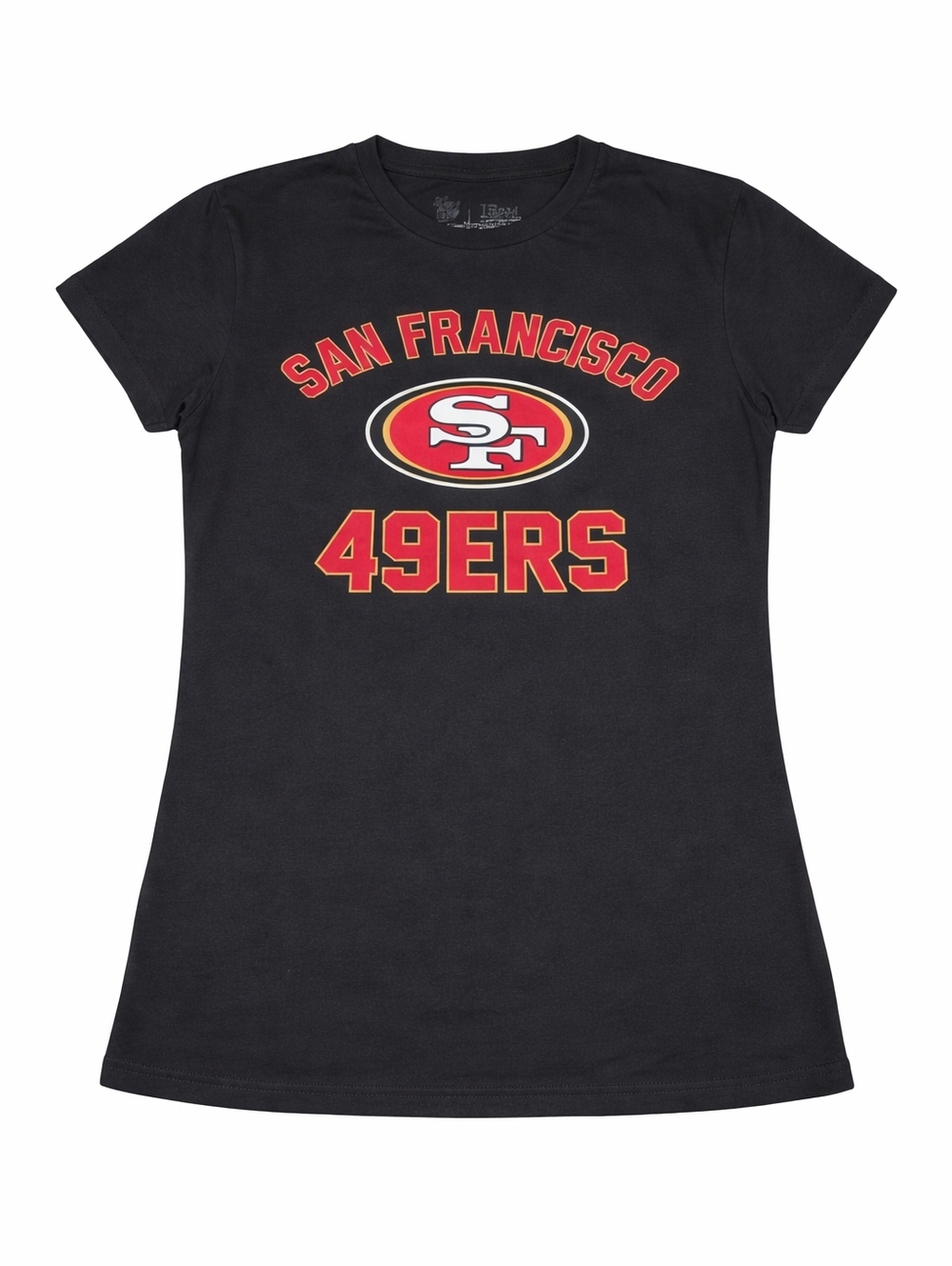 NFL Black Team Apparel Graphic Tee with White Neck Print